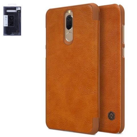 Funda Nillkin Qin leather case puede usarse con Huawei Honor 9i 2017 , Mate 10 Lite, marrón, libro, plástico, cuero PU, #6902048150072