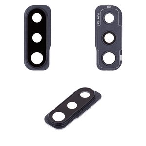 Vidrio de cámara puede usarse con Samsung A507 Galaxy A50s, negro, con marcos