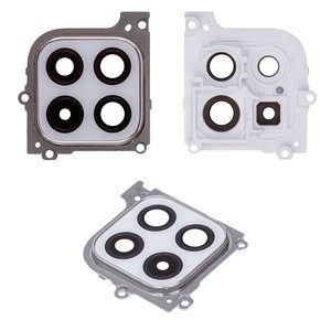 Vidrio de cámara puede usarse con Samsung A226 Galaxy A22 5G, blanco, con marcos