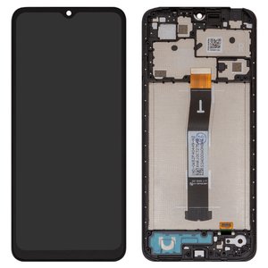 Pantalla LCD puede usarse con Xiaomi Redmi 12C, negro, con marco, High Copy