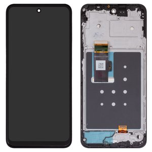 Pantalla LCD puede usarse con Motorola Moto G13, Moto G23 XT2333, negro, con marco, High Copy
