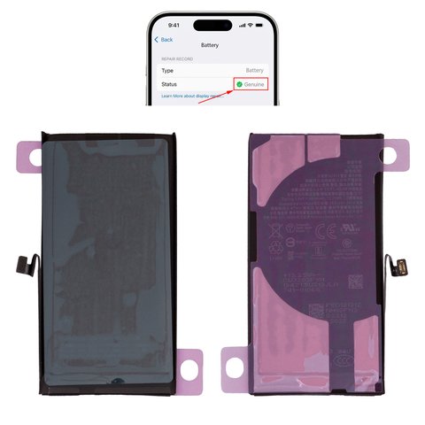 Batería puede usarse con iPhone 13, Li ion, 3.84 V, 3450 mAh, mayor capacidad, sin mensaje de error, A2655 , genuine IC