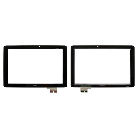 Сенсорний екран для Acer Iconia Tab A510, Iconia Tab A511, Iconia Tab A700, Iconia Tab A701, чорний, #69.10I20.T02 69.10I20.F01