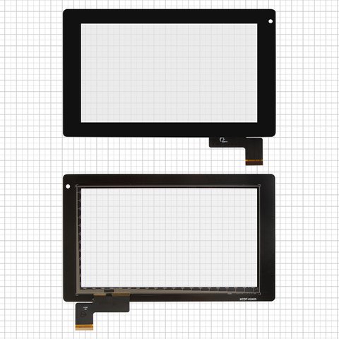 Сенсорний екран для China Tablet PC 7"; GoClever Tab R74; Prestigio MultiPad 7.0 Ultra PMP3370B , чорний, 112 мм, 51 pin, 187 мм, ємнісний, 7", #HOTATOUCH C097162A1 DRFPC065T V1.0 0285 V01