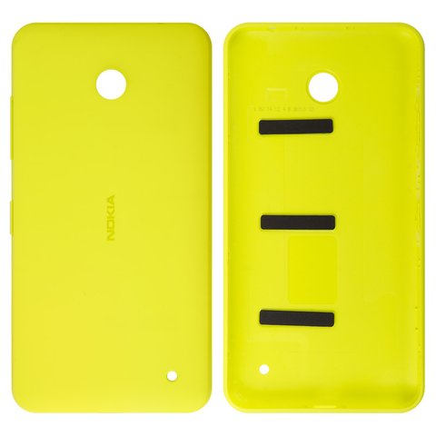 Задня панель корпуса для Nokia 630 Lumia Dual Sim, 635 Lumia, жовта, з боковою кнопкою
