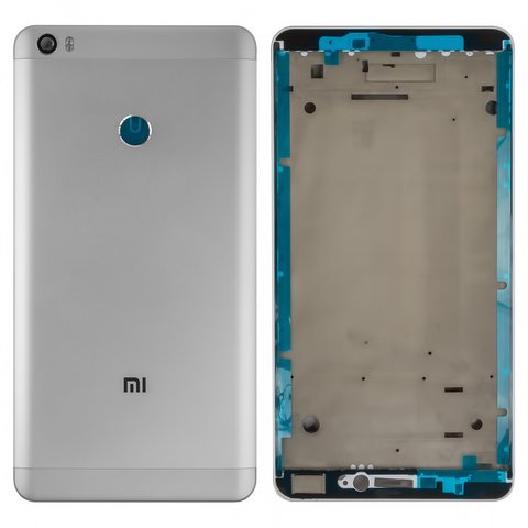 Корпус для Xiaomi Mi Max, сріблястий, білий, 2016001, 2016002, 2016007