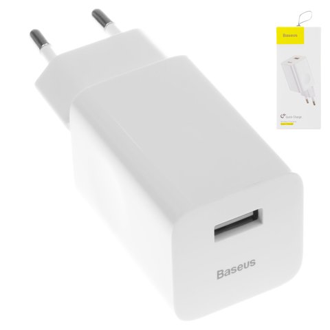 Сетевое зарядное устройство Baseus Wall Charger, 24 Вт, Quick Charge, белый, 1 порт, #CCALL BX02