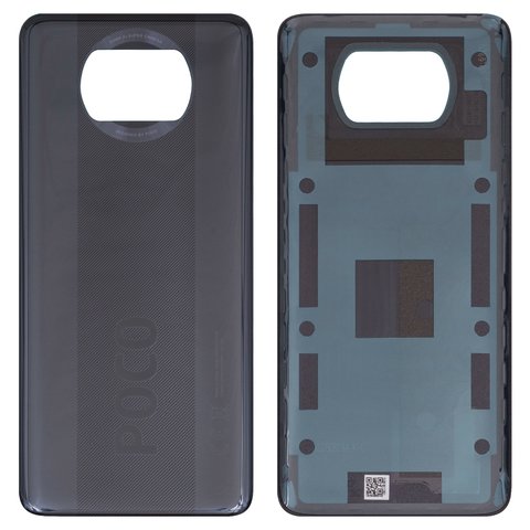 Задняя панель корпуса для Xiaomi Poco X3 Pro, черная, phantom Black, M2102J20SG, M2102J20SI