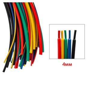 Термоусадочная трубка, 1 м, 4,0 мм, зеленая