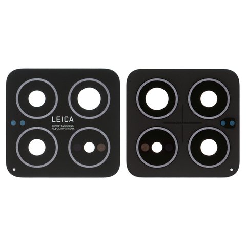 Стекло камеры для Xiaomi 14, 14 Pro, черное, без рамки