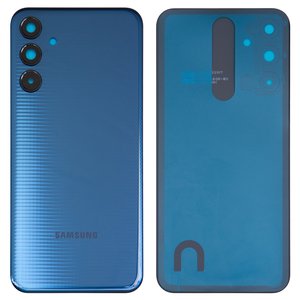 Задня панель корпуса для Samsung M156 Galaxy M15, синя, із склом камери, dark blue