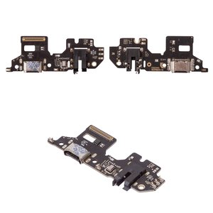 Шлейф для Realme 9 Pro, конектора навушників, конектора зарядки, з мікрофоном, з компонентами, High Copy, плата зарядки