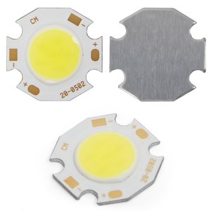 COB LED Chip 5 W (cold white, 450 lm, 20 mm, 300 mA, 15-17 V) COB LED Chip 5 W (cold white, 450 lm, 20 mm, 300 mA, 15-17 V)