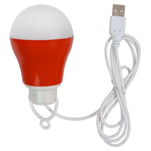 Lámpara LED  USB de 5 W luz blanca fría, color de carcasa: rojo, 5 V, 450 lm 